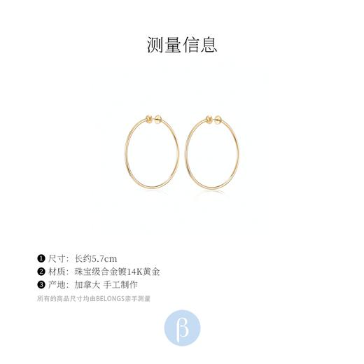 北京仓｜Jenny Bird-Icon-素圈 耳环（中号）［加拿大设计师］ 商品图5