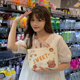 【潮流百搭❗️帆布单肩包】秋冬大容量 包包女新款 潮百搭格纹帆布包 时尚单肩包通勤托特包