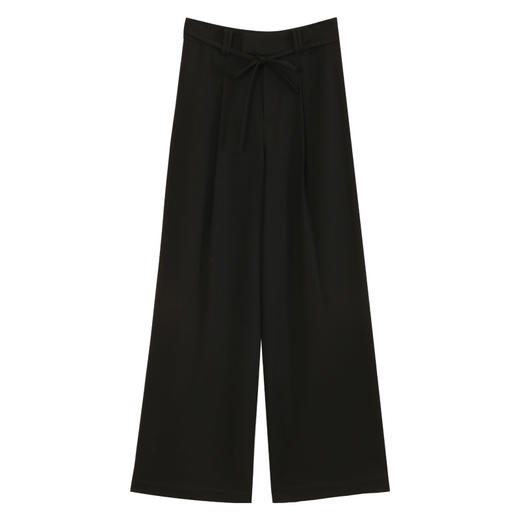 玳莎通勤OL阔腿裤女秋冬新款职业系带设计宽松显瘦西装裤  ED36303 商品图4