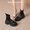 ZHR则则厚底增高袜靴乐福鞋轻便女鞋2024冬季新款ins百搭短靴 商品缩略图6
