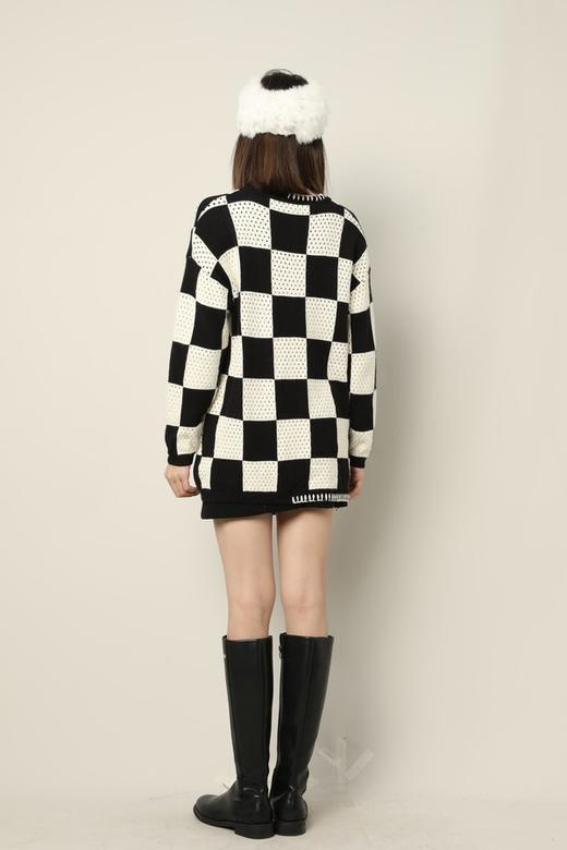 ANSUABEL 棋盘格蝴蝶图案针织上衣 17376 商品图3