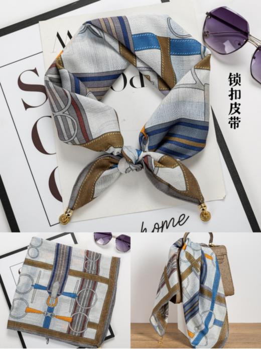 🌸【品牌直发】😎HLUOS复古轻奢吸盘扣方巾：双十一活动，🥰平常开团39.9💰一条，🌈今天19.9💰 ✅双面磁扣围巾，让你时尚又暖心☺️  商品图6