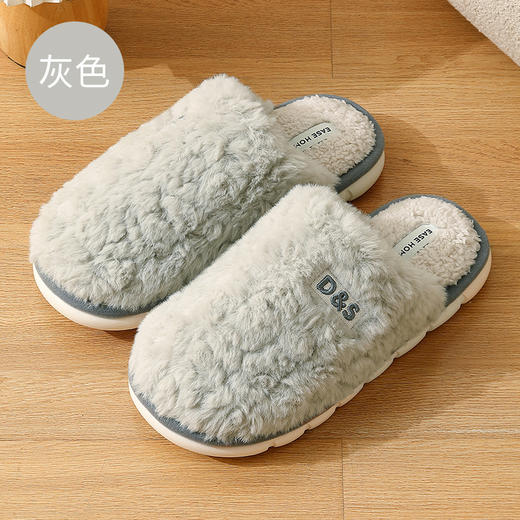 【居家棉鞋！亲肤柔软】棉拖鞋冬季男家居情侣室内家用保暖毛绒男士毛毛拖鞋批发冬天女。ry 商品图8
