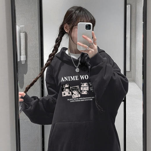 【慵懒风连帽卫衣】秋冬新款爆款 长袖早秋外套加绒厚秋冬上衣  商品图2