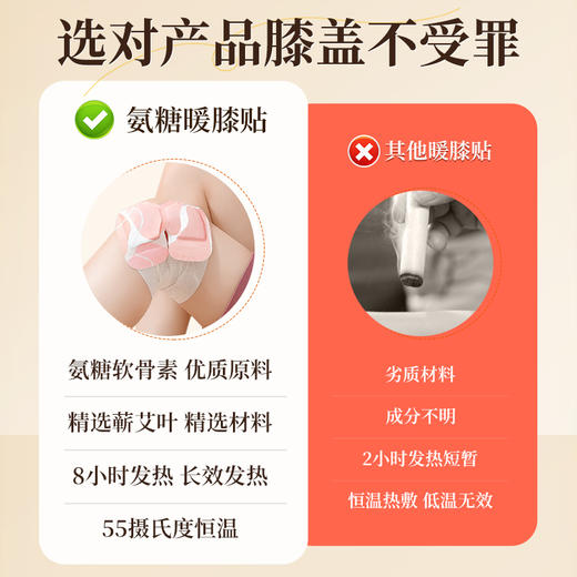 北京同仁堂 氨糖软骨素热敷护膝贴 艾草热敷自发热保暖贴关节贴6袋/盒 商品图5