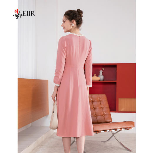 司歌长袖冬连衣裙刺绣优雅收腰A901218X 商品图2