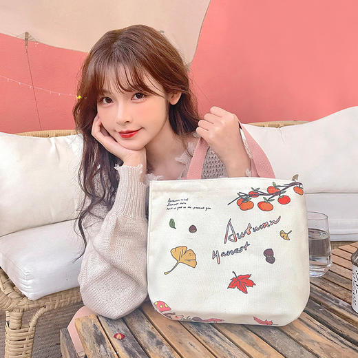 【潮流百搭❗️帆布单肩包】秋冬大容量 包包女新款 潮百搭格纹帆布包 时尚单肩包通勤托特包 商品图1