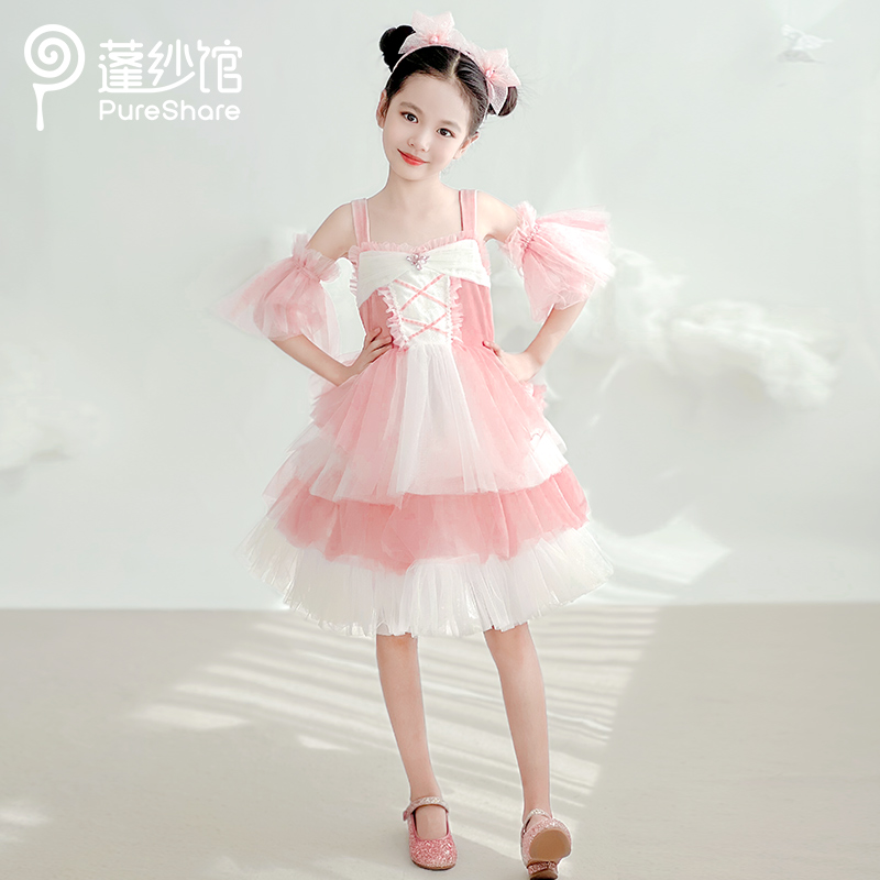 PureShare 蓬纱馆女童礼服公主裙高端丝绒裙子美美乐公主裙