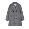 西嘉|精梳美丽诺羊毛 高智感格雷系水波纹灰色中长款毛呢外套女冬 商品缩略图4