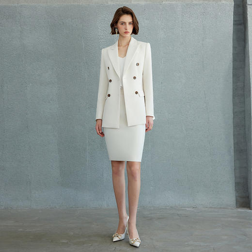 IWY/杏色西装外套春秋职业气质工装米色西服套装总裁通勤正装CS1855 商品图2