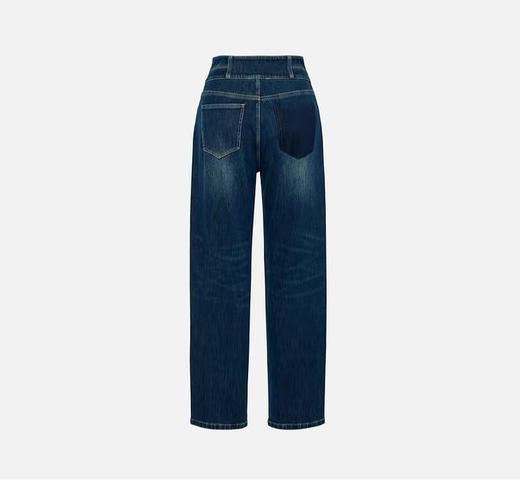 【孤品 捡漏】巨好穿的 EP 高弹 秋冬款 微绒水洗蓝牛仔裤  蓝色两粒扣 拉绒牛仔裤 磨毛牛仔裤 商品图7