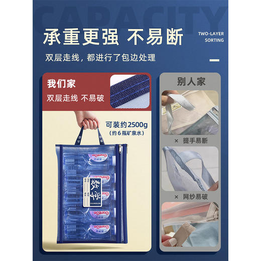 「双层加厚！科目分类袋」分科分类文件袋初中生双层大容量拉链式手提学习袋高中生作开学文具 商品图2