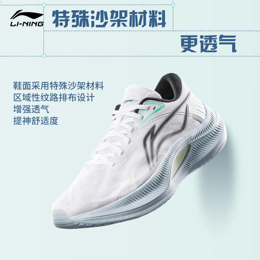 李宁越影4丨跑步鞋女网面透气秋季轻质缓震运动鞋ARHU022 商品图4