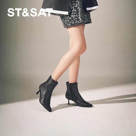 星期六气质尖头优雅细跟时装短靴SSC4116377 商品图2