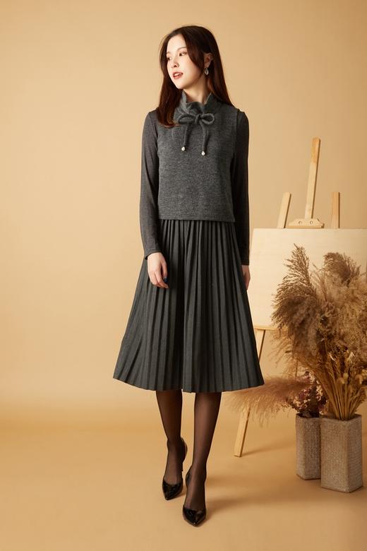 amadella 灰色压褶连衣裙 10469 商品图4