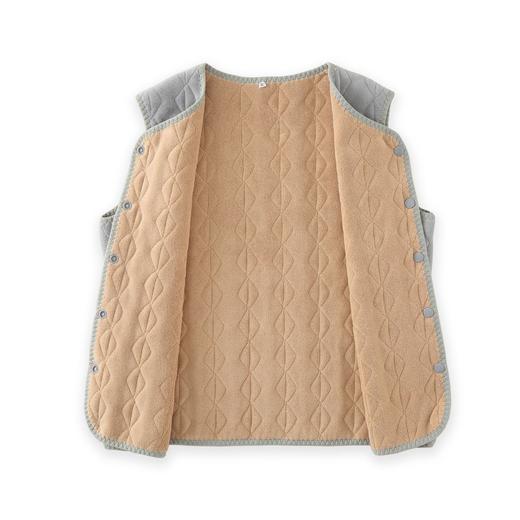 【防寒加绒坎肩，加绒绗棉面料，亲肤舒适，保暖蓄热】秋冬户外保暖背心 男女士马甲 加绒坎肩护背护肩 周中老年防寒加厚背心-QQ 商品图4