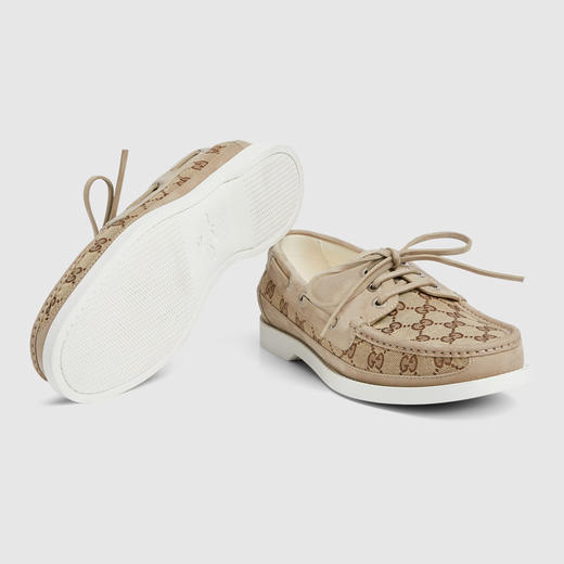 GUCCI 古驰 男士经典GG帆布系带乐福鞋 混色 786484 AADI3 9552 商品图2