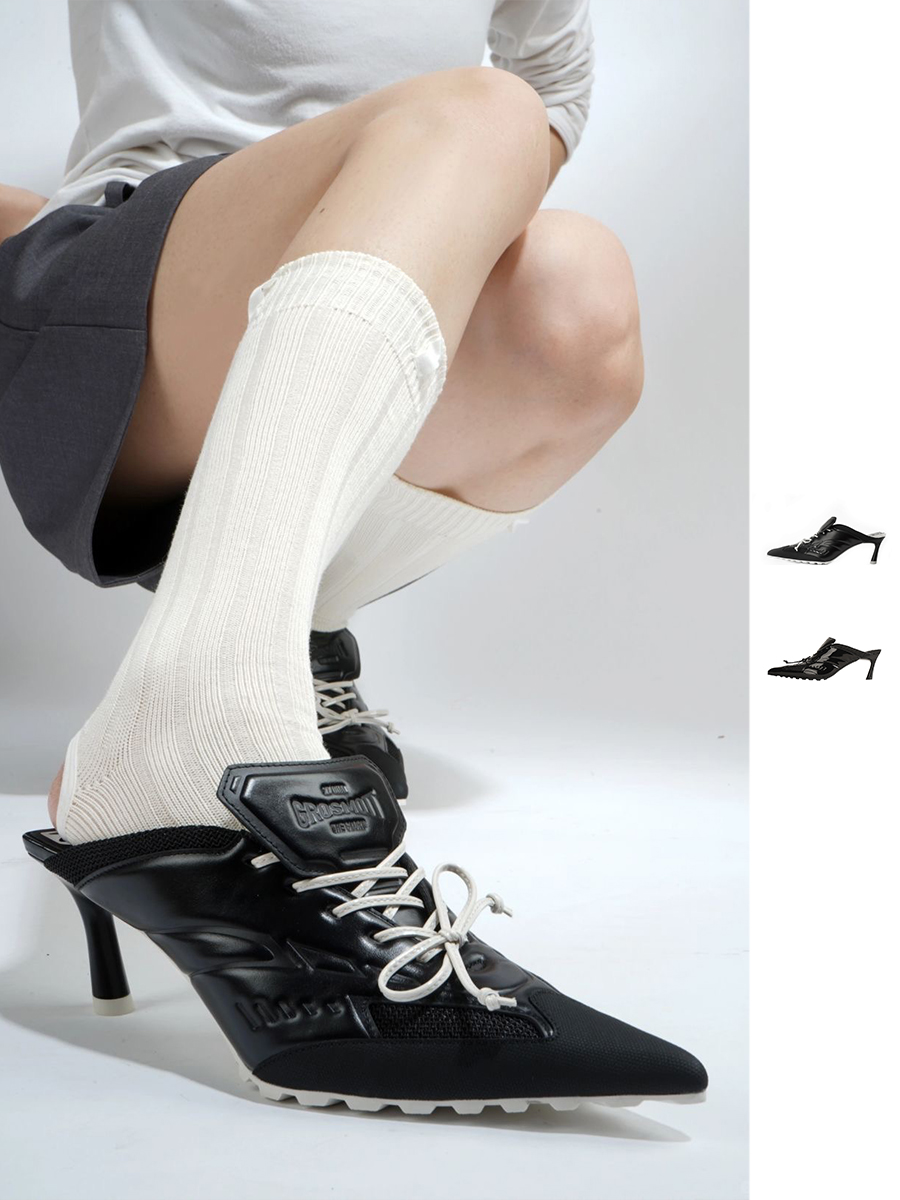 27QUAI GROSMOTT 24AW 职场恶女「HUPPERT于佩儿」 拳击猫跟半拖