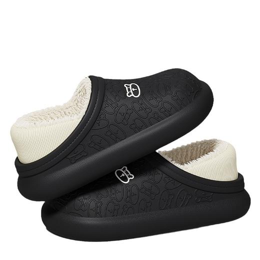 「7色可选！多巴胺色系」新款棉拖鞋女士 秋冬季男包跟防水暖绒厚底毛绒月子鞋外穿 商品图4