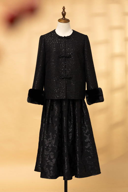 荷言HEYEN 夜粼 小香风厚款长袖外套高级定制 商品图0