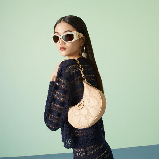 GUCCI 古驰 女士 GG Matelassé系列 迷你单肩背包 粉色 739736 UM8IG 9500 商品图3