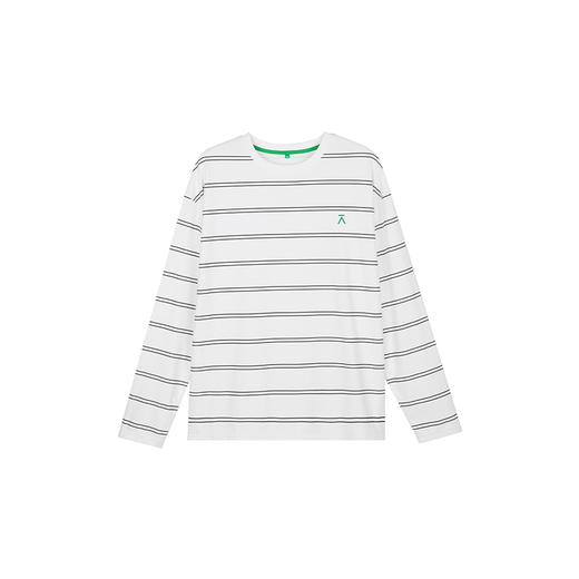 【品牌直发】ACMEITEM爱棵米 户外亲子磨毛条纹长袖T恤宽松圆领运动上衣男女GAF3340078E 商品图4