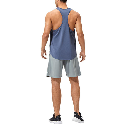 跃牌【欲动春风】男装系列 男宽松健身背心圆领跑步运动上衣训练工字背心41115 商品图4