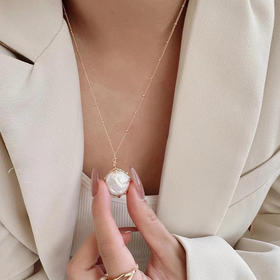 【顺丰包邮】04444 洛诗琳法式轻奢高级感宫廷巴洛克珍珠纯银项链0401