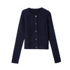 西嘉|全澳毛 MIU系开衫毛衣女绞花圆领短款针织上衣2024年秋冬季 商品缩略图4