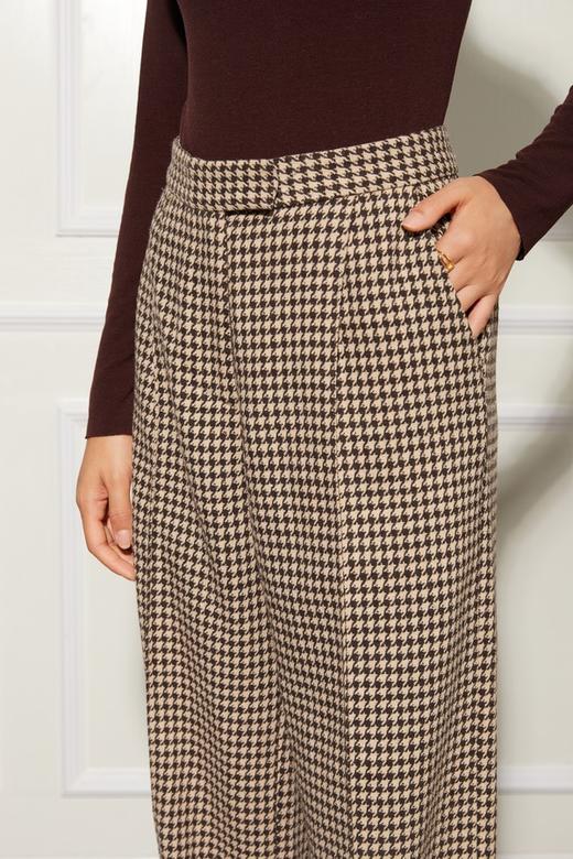 LNNNS 咖啡色千鸟格纹长裤 10515 商品图3