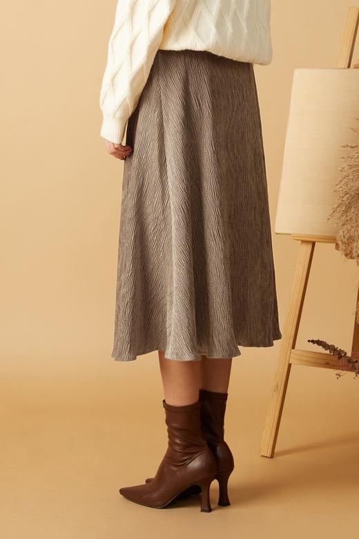 Le Malene 卡其色肌理感加厚半裙 10531 商品图2