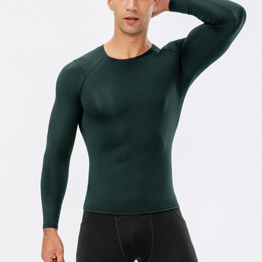 跃牌【欲动春风】男装系列 男士秋冬新款运动长袖户外跑步紧身训练T恤11515 商品图3