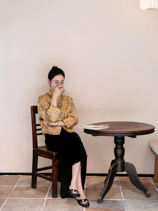 盛唐婧| 新中式团圆宋锦对襟外套 商品图4