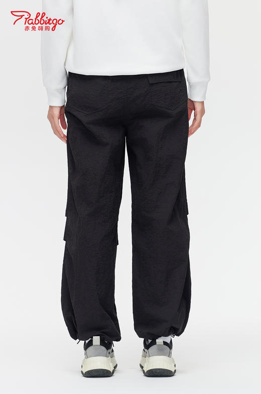 赤兔嗨购女士束脚阔腿高腰休闲裤显瘦显高运动工装裤2024年新款 商品图4