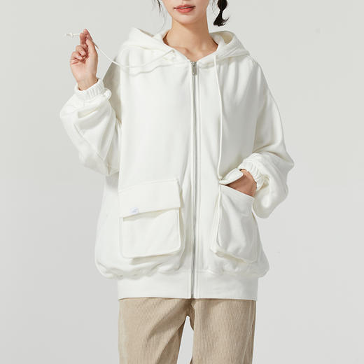 耐克NIKE女装白色外套2024新款运动服跑步休闲连帽夹克FV7516-133 商品图0