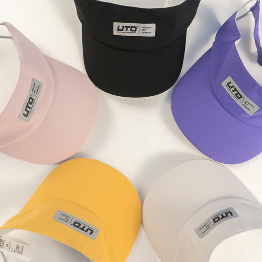 UTO/悠途抽绳空顶帽夏季户外运动健身跑步防紫外线透气无顶遮阳帽 商品图1