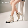 星期六金属方头压纹粗跟时装短靴SSC4116533 商品缩略图3