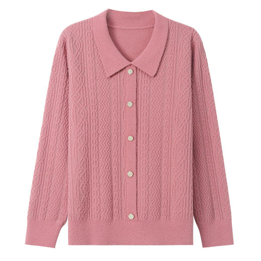 CC-5-9116娃娃领洋气麻花高腰短款针织衫女上衣宽松显瘦配裙子打底毛衣秋冬 商品图4