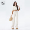 P&X设计师女装冬季显瘦垂感阔腿拖地针织休闲长裤824409207 杏色 商品缩略图2