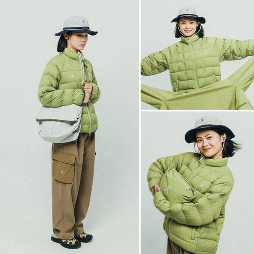 【十一破价福利】ACMEITEM爱棵米 户外轻量立领羽绒服防泼水防钻绒羽绒衣外套男女GAF3110377G 商品图3