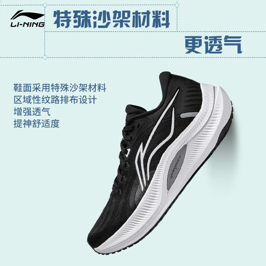 李宁越影4丨跑步鞋女网面透气秋季轻质缓震运动鞋ARHU022 商品图5