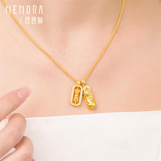 【热卖臻品】金刚杵 芳华系列足金金刚杵项链钻石黄金套链女士礼物MEMORA诗普琳LN527501 商品图2