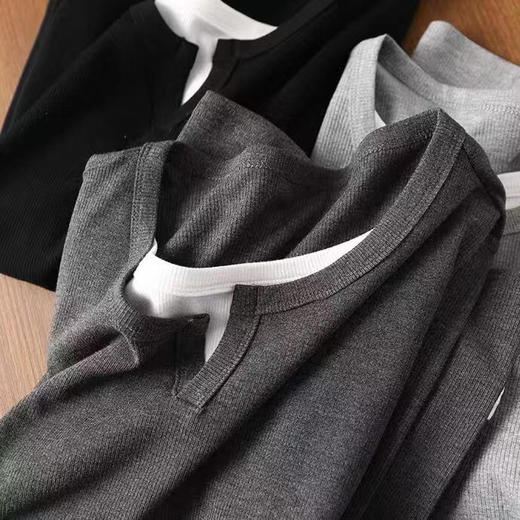 YYM24502假二件打底衫 商品图0