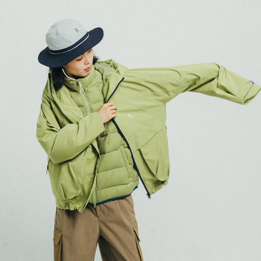 【品牌特惠】ACMEITEM爱棵米 户外强防水登山夹克连帽宽松透湿上衣外套男女GAF3210378G 商品图2