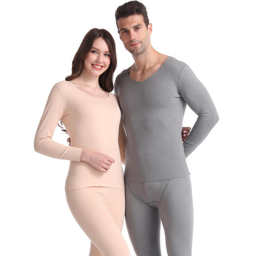 2024新款双面磨毛无痕保暖内衣女士套装秋冬加绒加厚秋衣秋裤打底 商品图4