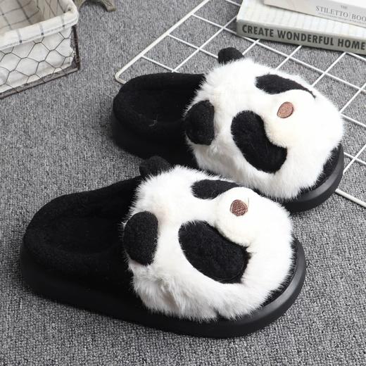 可爱小熊猫卡通冬季保暖棉拖鞋大童男女童毛绒鞋子棉拖【WG24106】 商品图2