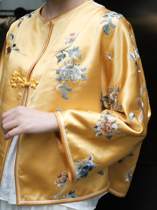 盛唐牡丹 |手推绣一粒扣外套 商品图1