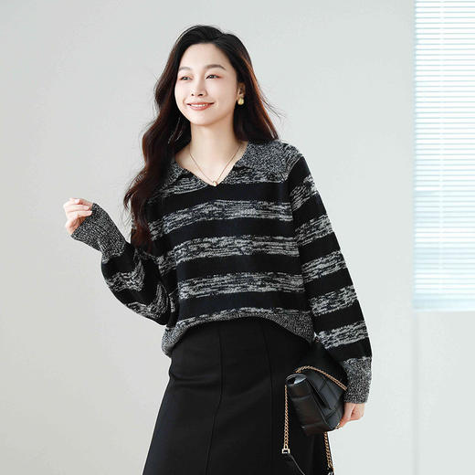 火桐hooton 海军领羊绒套头衫24A033 商品图1