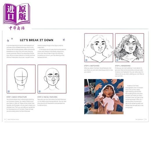 预售 【中商原版】Draw Amazing Faces 进口艺术 绘制令人惊叹的面孔 商品图4