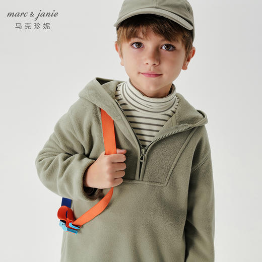 马克珍妮男童山系户外摇粒绒运动套装儿童卫衣套装秋冬新款241059 商品图4